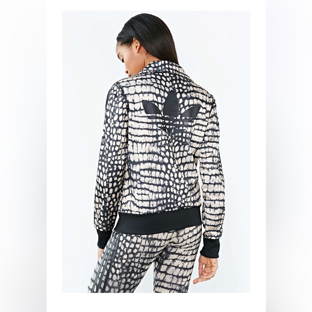 Women’s Adidas Tracksuit Crocodile Big Logo Jacket And Pants US Small UK 10 RARE
